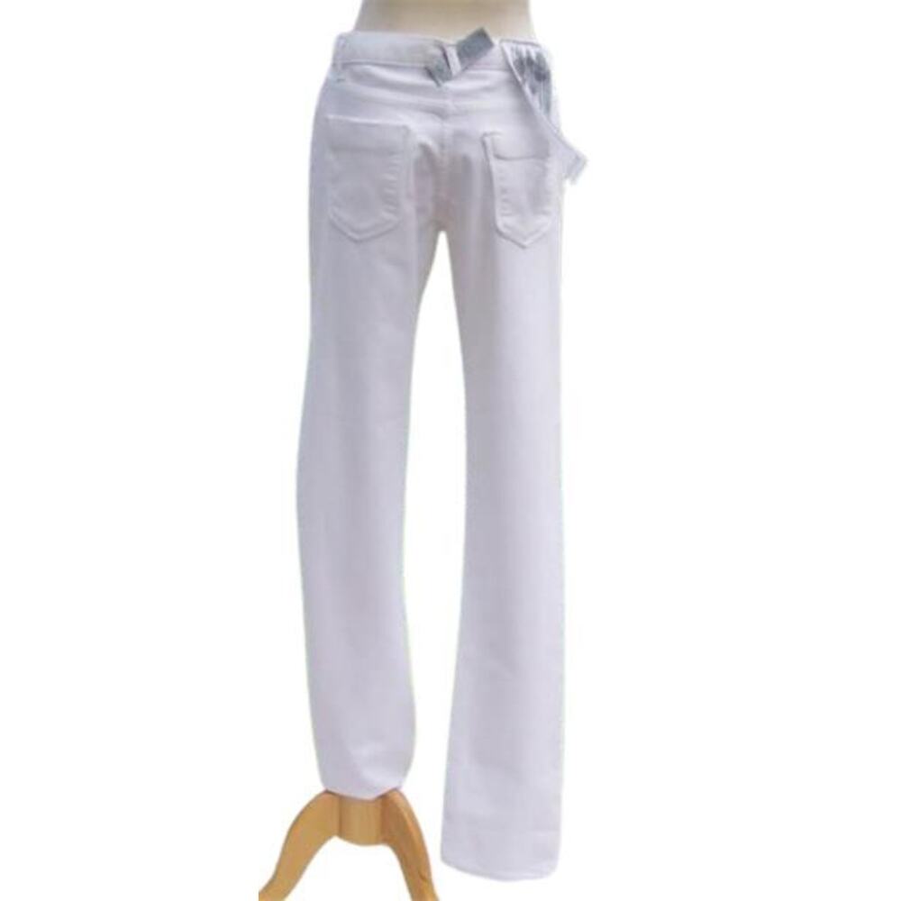Cache White Black Orchid Boyfriend Organic Denim Pant Distressed NWT $138